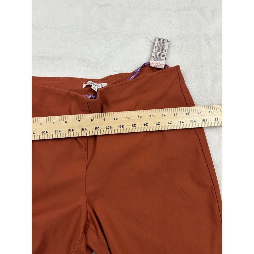 Nanette Lepore Women's Orange Pull On Slit Cuff Cropped Pants Size Large Rayon - Picture 4 of 9
